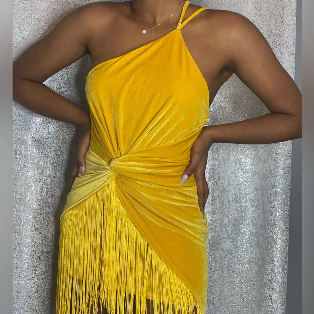 Yellow Tassel Dress